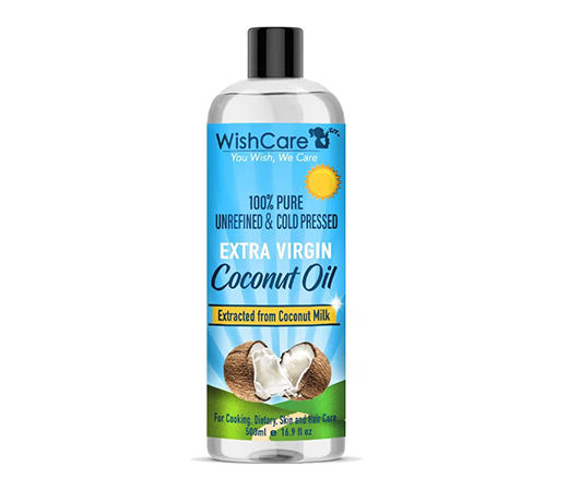 WishCare 100% Pure Unrefined Cold Pressed Extra Virgin Coconut Oil