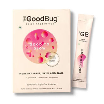 The Good Bug Good To Glow SuperGut Powder for Glowing Skin|Healthier Hair & Nails| 15 Days Pack