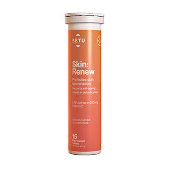 Setu Skin Renew Glutathione With Vitamin C For Clear, Glowing Skin - 30 Effervescent Tabs