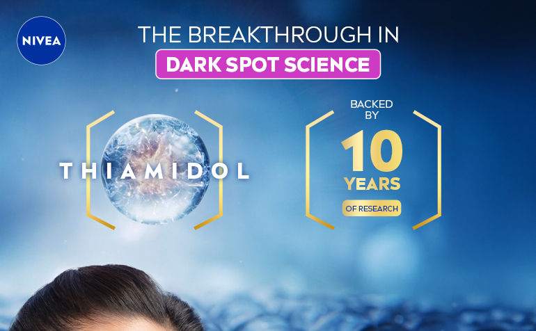 NIVEA Luminous Even Glow serum powered by Thiamidol and backed by ten years of research